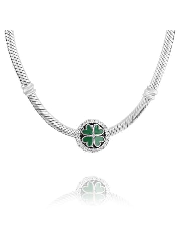 CHARM'S Zilveren bead met edelstenen