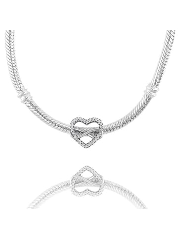 CHARM'S Zilveren bead met edelstenen