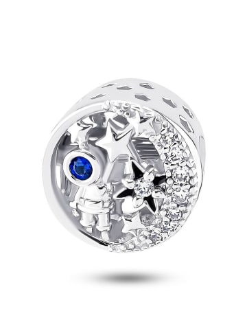 CHARM'S Zilveren bead met edelstenen