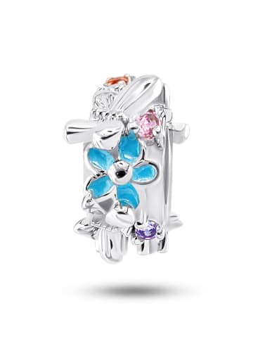 CHARM'S Zilveren bead met edelstenen