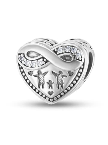 CHARM'S Silber-Bead mit Edelsteinen