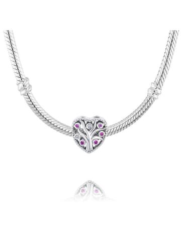 CHARM'S Silber-Bead mit Edelsteinen