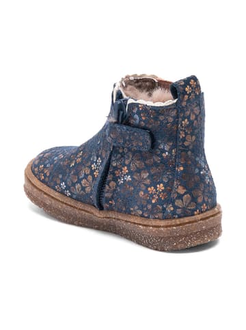 bisgaard Leder-Lauflernschuhe "Siggi" in Blau/ Rosa