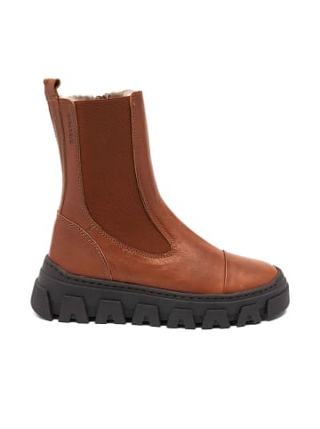 bisgaard Leder-Boots "Nilla" in Hellbraun
