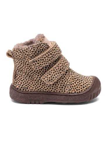 bisgaard Leder-Boots "Evon" in Beige/ Schwarz