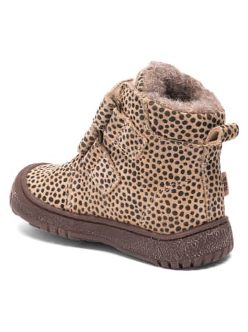 bisgaard Skórzane botki "Evon" w kolorze czarno-beżowym