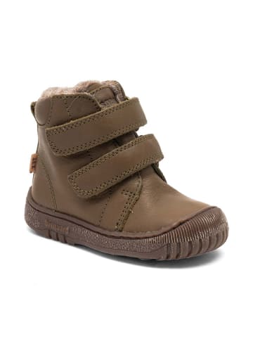 bisgaard Skórzane botki "Evon" w kolorze khaki