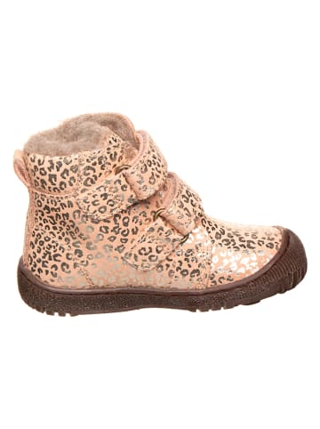 bisgaard Leder-Boots "Gorm" in Rosa/ Gold