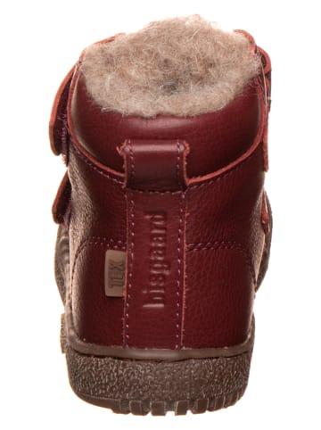 bisgaard Skórzane botki "Gorm" w kolorze bordowym