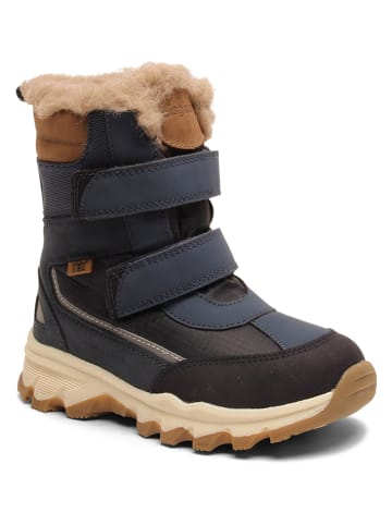 bisgaard Leder-Winterboots in Dunkelblau