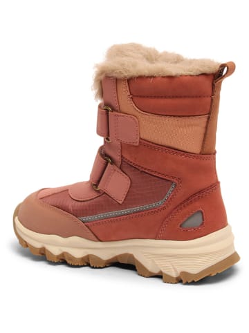 bisgaard Skórzane botki zimowe w kolorze jasnoróżowym