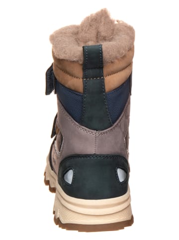 bisgaard Leren winterboots "Torben" donkerblauw/grijs