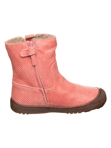 bisgaard Skórzane botki w kolorze jasnoróżowym