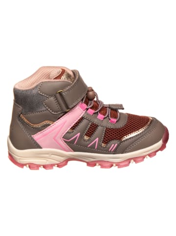 bisgaard Buty turystyczne w kolorze srebrno-jasnobrązowo-jasnoróżowym