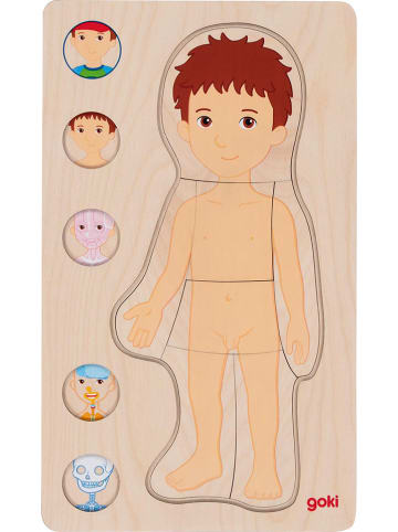 Goki 29-częściowe drewniane puzzle "Boy" - 4+
