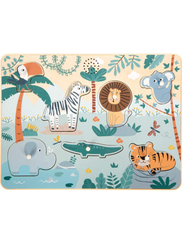 small foot 7tlg. Setzpuzzle "Tierlaute Safari" - ab 12 Monaten