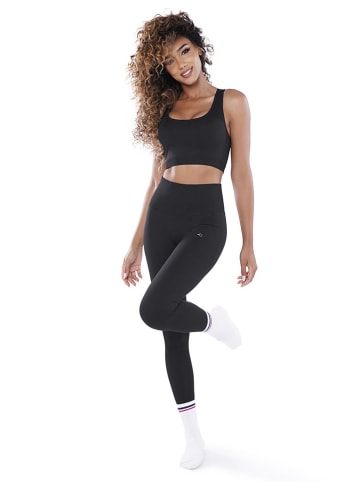 Athleas Trainingstop "Mya" in Schwarz/ Pink