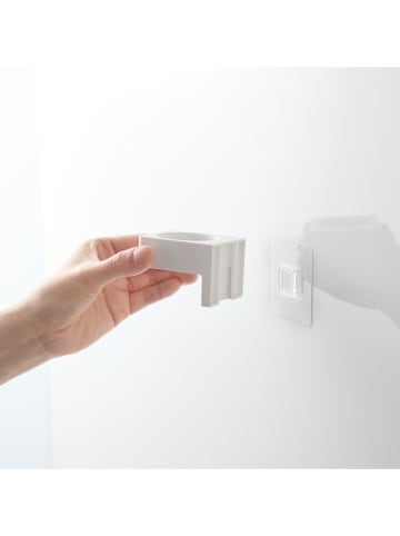 Yamazaki Wielofunkcyjny uchwyt ścienny "Tower" w kolorze białym - 6 x 6 x 6,2 cm