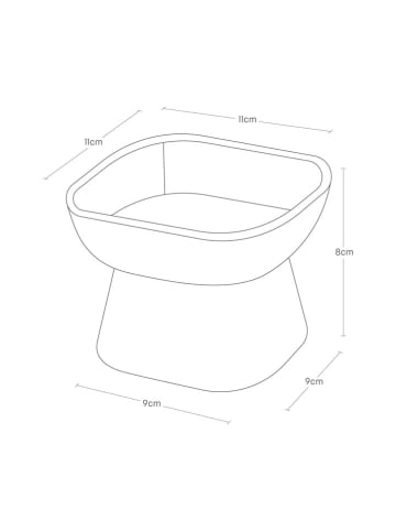 Yamazaki Futternapf "Tower" in Schwarz - (B)11 x (H)8 x (T)9 cm