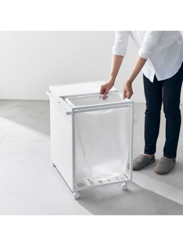 Yamazaki Organizer "Tower" w kolorze białym do śmieci - 52 x 60 x 44 cm