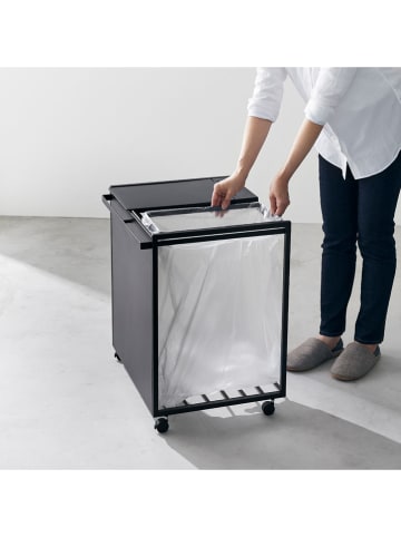 Yamazaki Abfall-Organizer "Tower" in Schwarz - (B)52 x (H)60 x (T)44 cm