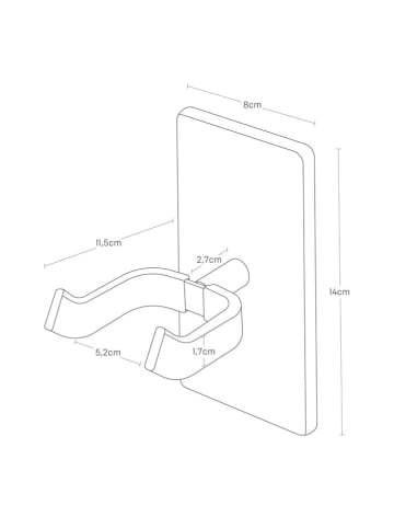 Yamazaki Uchwyt "Tower" w kolorze czarnym do instrumentów muzycznych - 8 x 14 cm