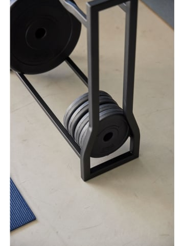 Yamazaki Regał "Tower" w kolorze czarnym do hantli - 52 x 54,3 x 17 cm