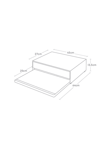 Yamazaki Regał "Tower" w kolorze czarnym - 45 x 13,5 x 64 cm