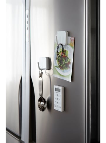 Yamazaki Haczyk magnetyczny "Tower" w kolorze białym - 4,8 x 4,8 x 3,3 cm