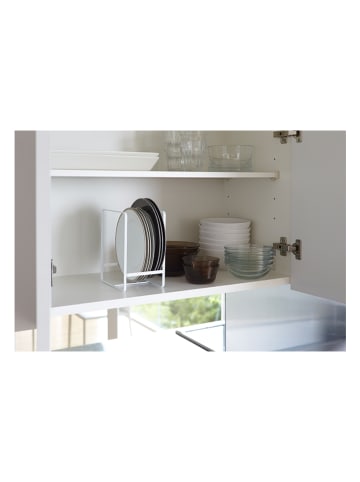 Yamazaki Stojak "Tower" w kolorze białym na talerze - 16 x 20 x 11,5 cm