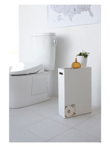 Yamazaki Uchwyt "Plate" w kolorze białym na papier toaletowy - 23 x 48 x 12,5 cm