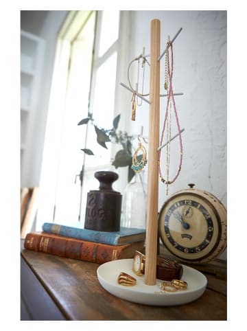 Yamazaki Schmuckständer "Tosca" in Weiß - (H)35,5 x Ø 13 cm