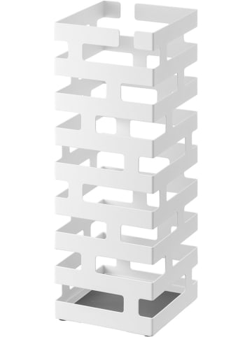 Yamazaki Schirmhalter "Brick" in Weiß - (B)15 x (H)43 x (T)15 cm