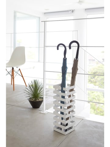 Yamazaki Schirmhalter "Brick" in Weiß - (B)15 x (H)43 x (T)15 cm