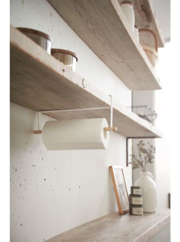 Yamazaki Uchwyt "Tosca" w kolorze biało-beżowym na ręcznik kuchenny - 2 x 12 x 32 cm