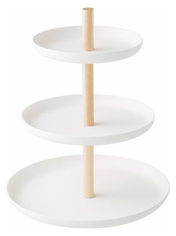 Yamazaki Etagere ''Tosca'' in Weiß - (H)24 x Ø 20 cm