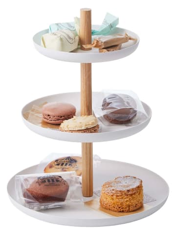 Yamazaki Etagere ''Tosca'' in Weiß - (H)24 x Ø 20 cm