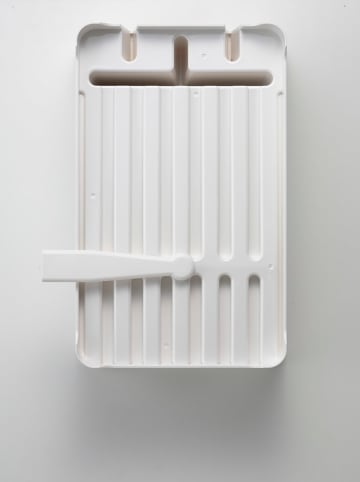 Yamazaki Abtropfkorb "Tower" in Weiß - (B)38 x (H)13 x (T)24 cm