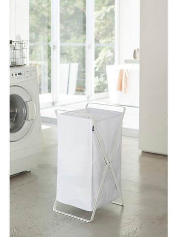 Yamazaki Wäschekorb "Tower" in Weiß - (B)30 x (H)64 x (T)36 cm