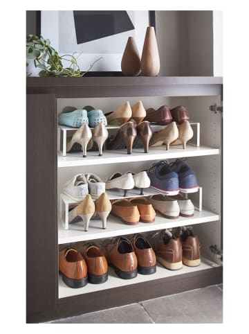 Yamazaki Stojak "Frame" w kolorze białym na buty - 34 x 10 x 12 cm