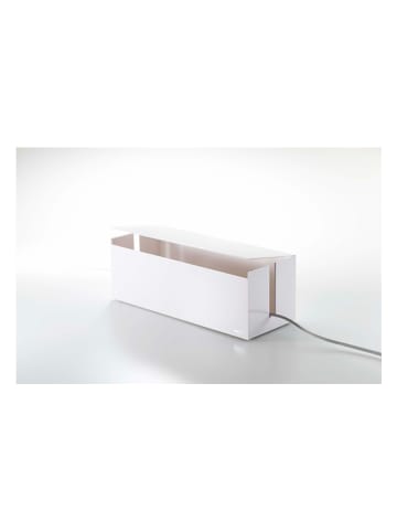 Yamazaki Kabelbox "Web" in Weiß - (B)40 x (H)14,5 x (T)15,5 cm
