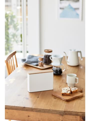 Yamazaki Kaffeefilter-Box "Tosca" in Weiß - (B)21 x (H)15,5 x (T)5,2 cm