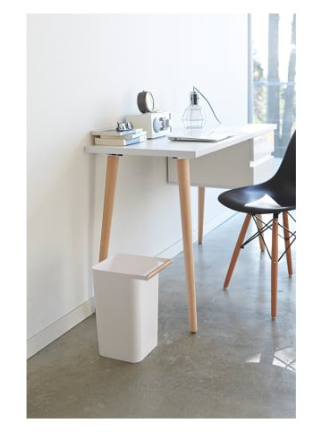 Yamazaki Mülleimer "Como" in Weiß - (B)24 x (H)32 x (T)19,5 cm