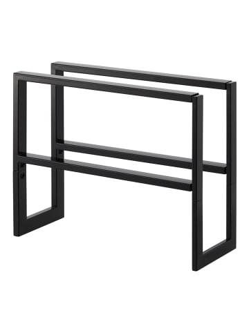 Yamazaki Regał "Line" w kolorze czarnym na buty - 38 x 30 x 15 cm