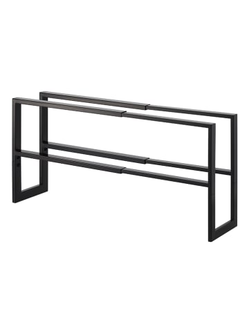 Yamazaki Regał "Line" w kolorze czarnym na buty - 38 x 30 x 15 cm