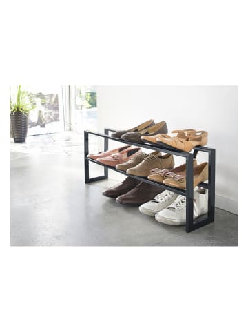 Yamazaki Schuhregal "Line" in Schwarz - (B)38 x (H)30 x (T)15 cm