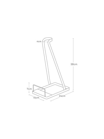 Yamazaki Staubsaugerhalterung "Tower" in Weiß - (B)15 x (H)38 x (T)24 cm