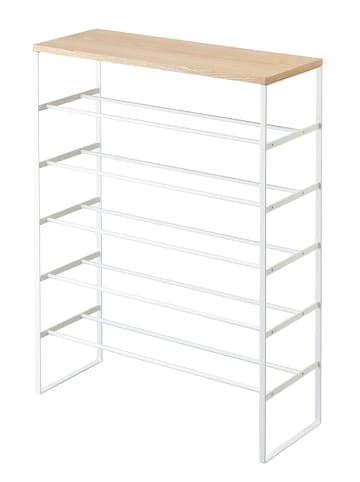 Yamazaki Regał "Tower" w kolorze białym na buty - 66 x 87 x 25 cm