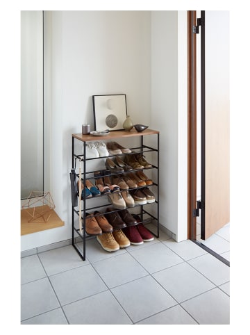 Yamazaki Regał "Tower" w kolorze czarnym na buty - 66 x 87 x 25 cm