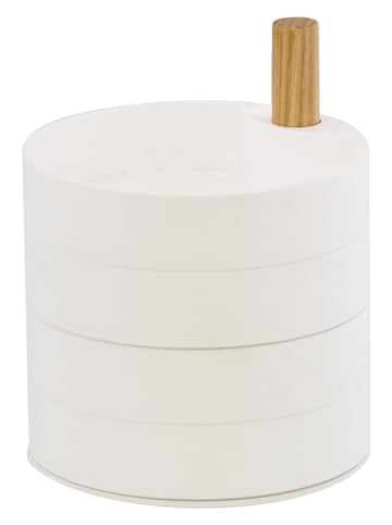 Yamazaki Schmuckbehälter "Tosca" in Weiß - (H)12,5 x Ø 10 cm